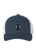 trillion bear White Mesh Five Panel Retro Trucker Cap